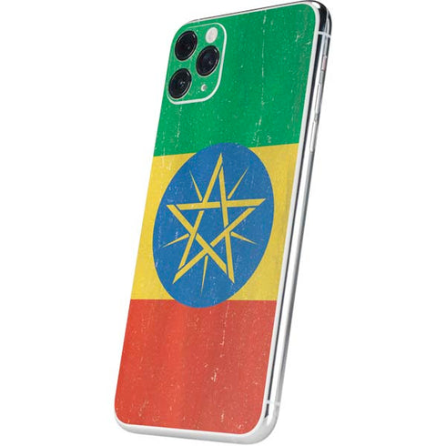 Ethiopia Flag Distressed iPhone 11 Pro Max Skin